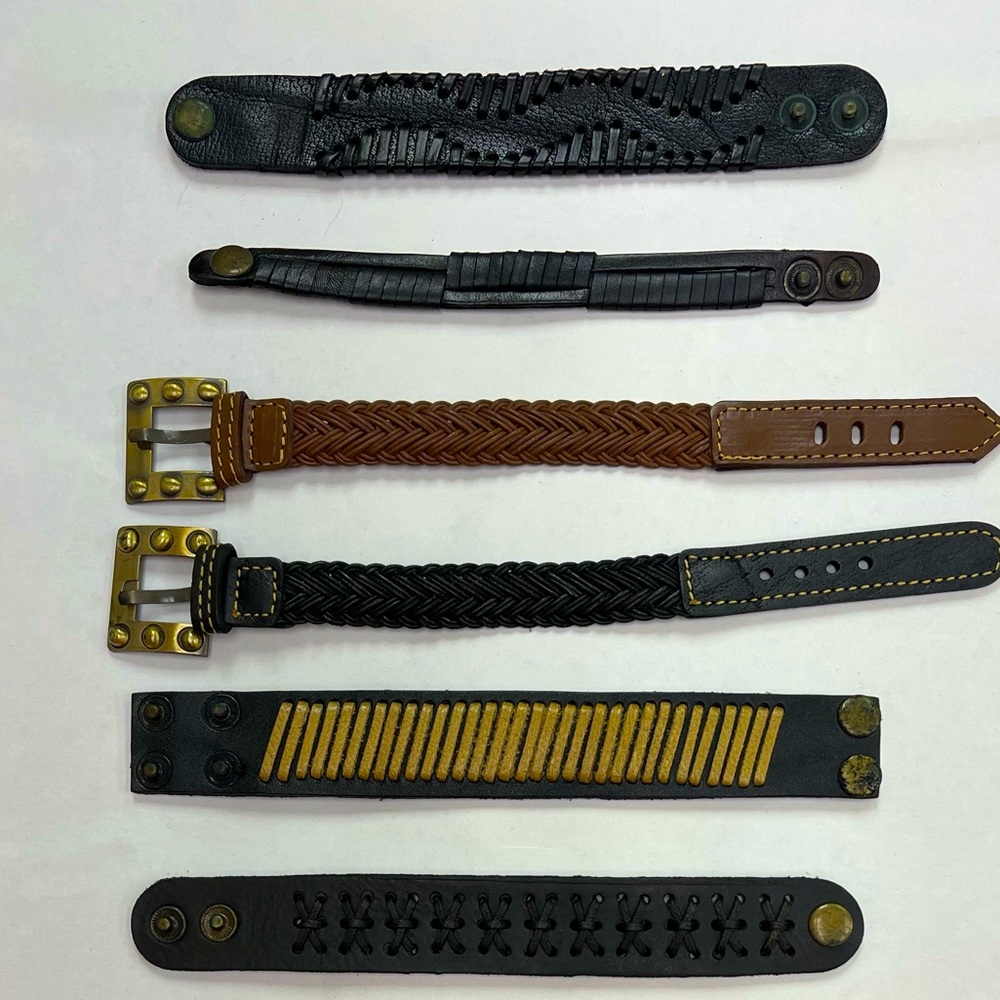 All Leather handmade bracelets. All new, various styles.